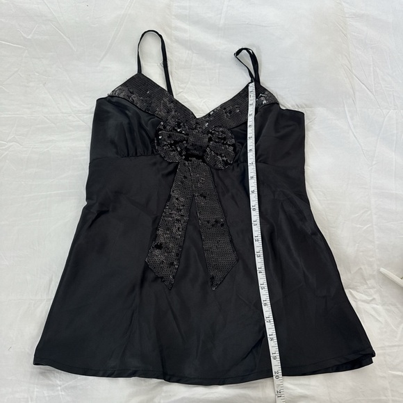 Charlotte Russe Sequin Bow Cami in black - Picture 5 of 6